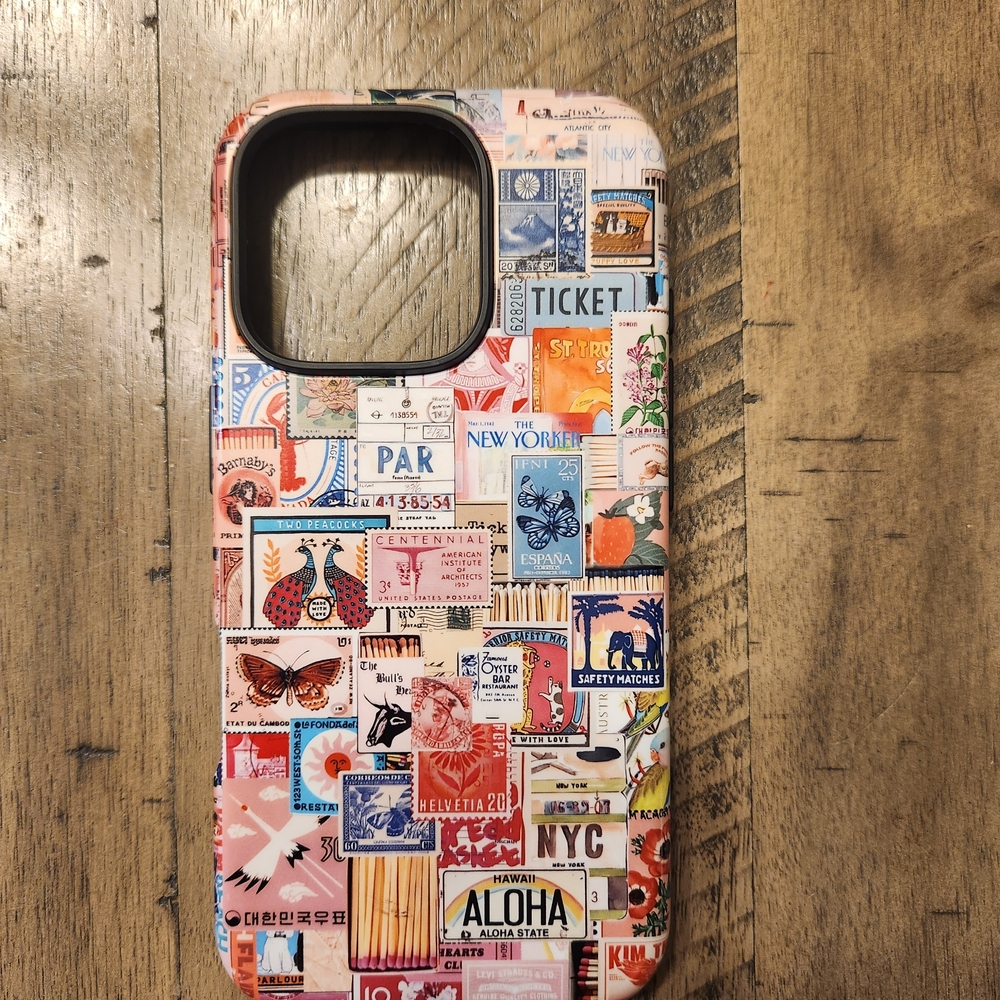 Colorful Stamp Design Phone Case IPhone 16 Pro Matte Finish
